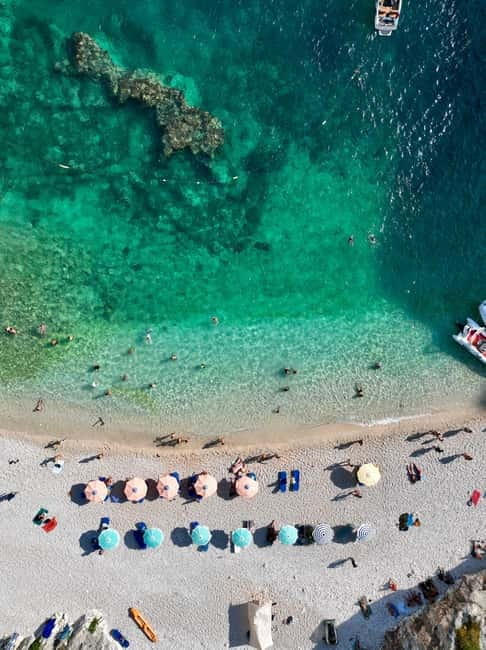 Vlore: Sazan Island,Haxhi Ali Cave & Karaburun Boat Tour - The final beach stop for swimming