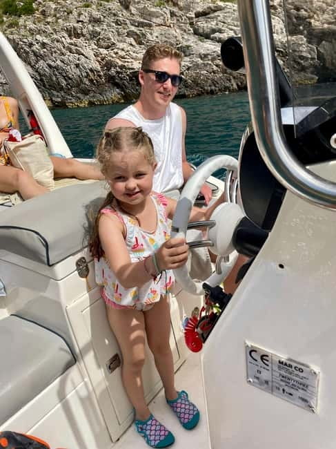 Vlore: Secret Blue Gem Cave and Grama Bay Tour by Speed Boat - Englishman Bay adds another swim and a hill walk