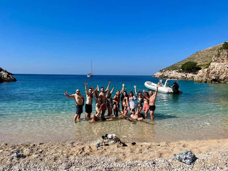 Vlore: Secret Blue Gem Cave and Grama Bay Tour by Speed Boat - Haxhi Ali Cave makes a dramatic first stop