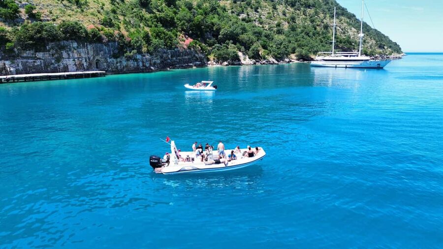 Vlore: Speedboat Adventure Sazan Island & Haxhi Ali Cave - A five-hour taste of Vlorë’s wild coast
