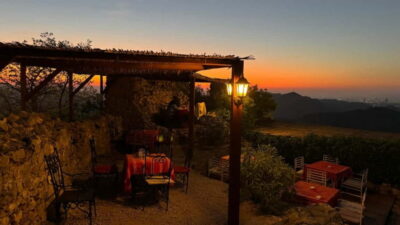 Wonderful Sunset and Dinner in the Castel Of Petrela